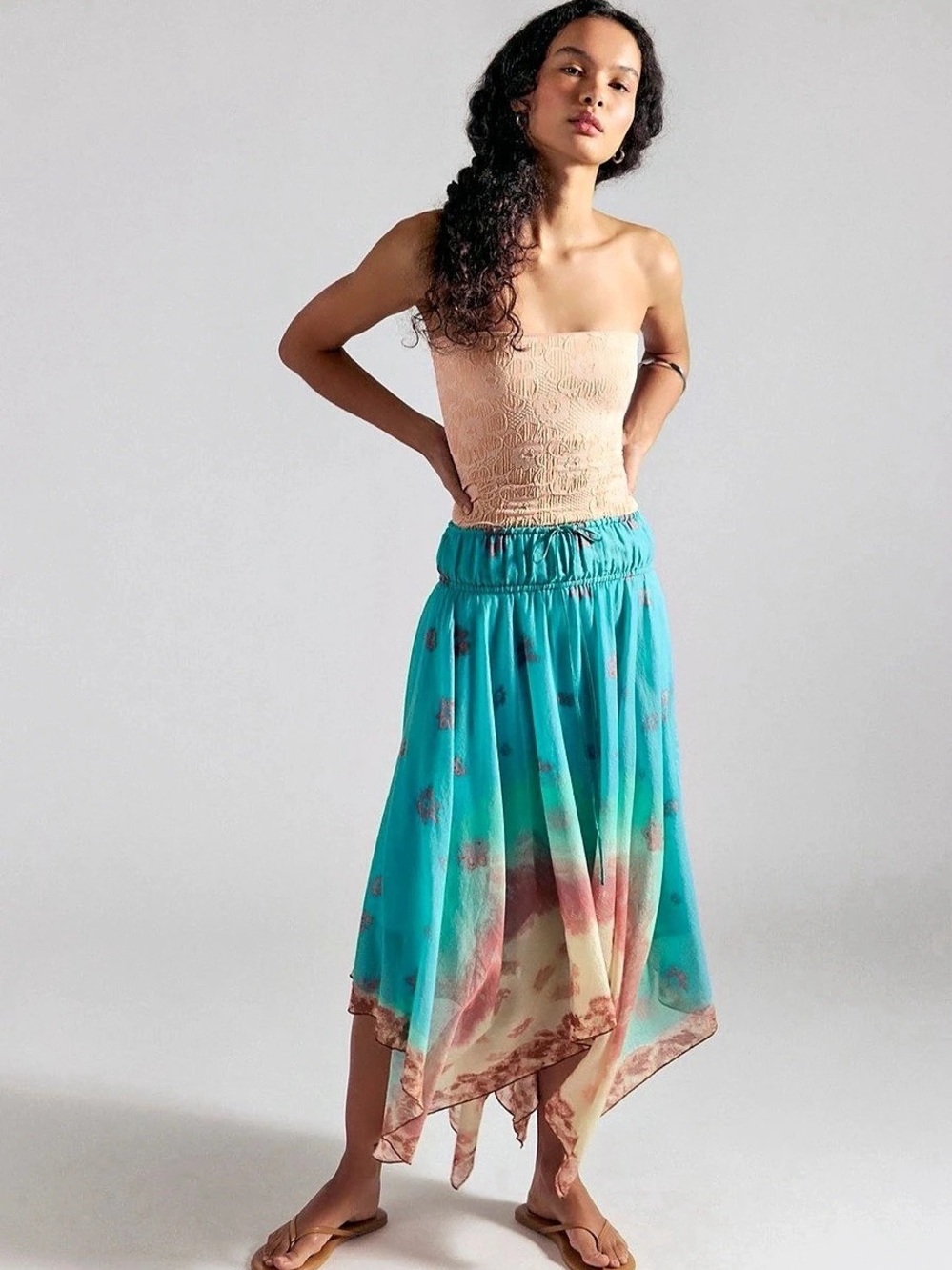 FP One Kaia Asymmetrical Midi Skirt